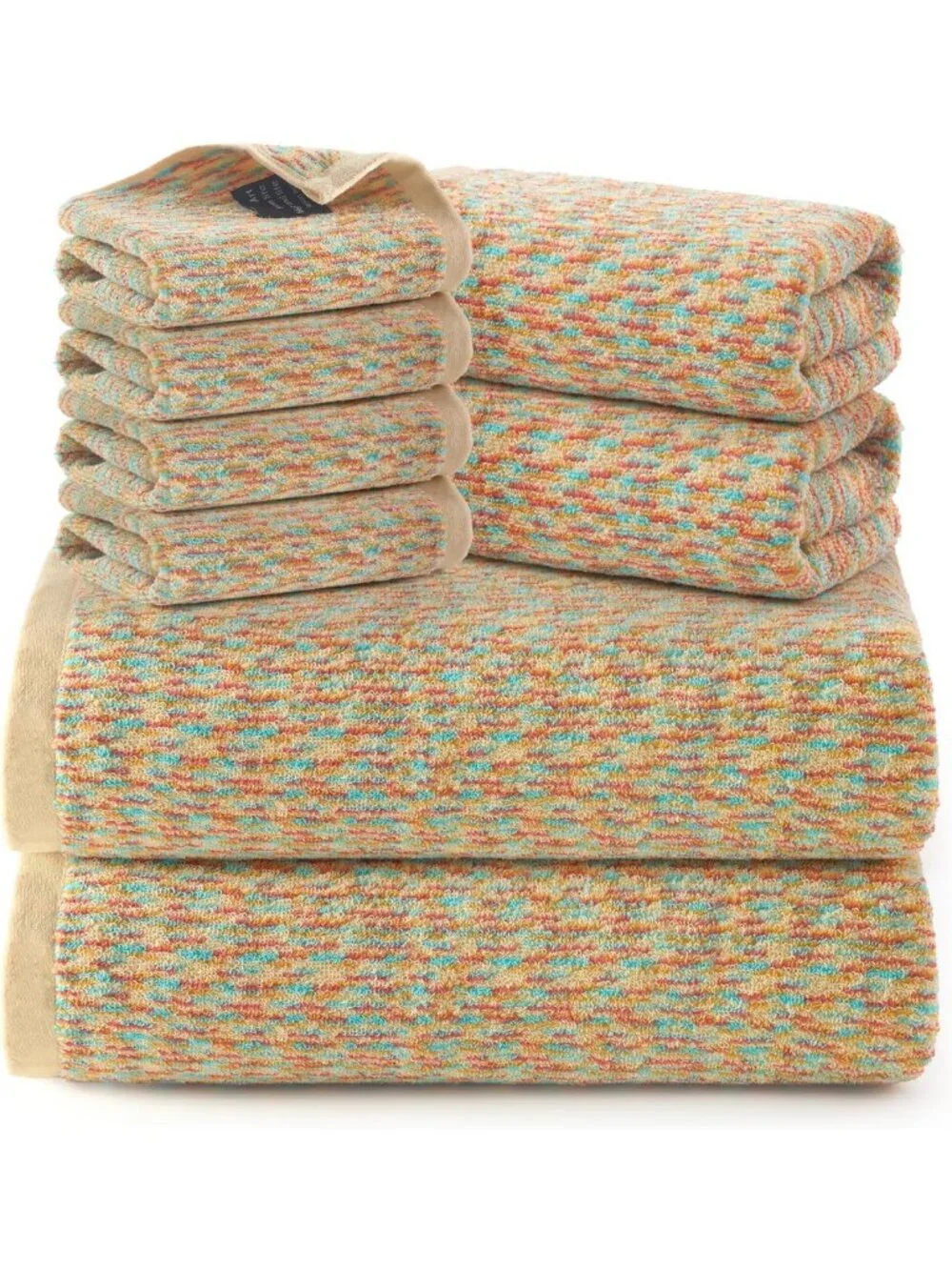 8-Piece Yellow Towel Set - 2 Bath Towels, 2 Hand Towels, 4 Washcloths, Soft